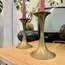 Mid Century Brass Candle Holders  