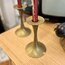 Mid Century Brass Candle Holders  