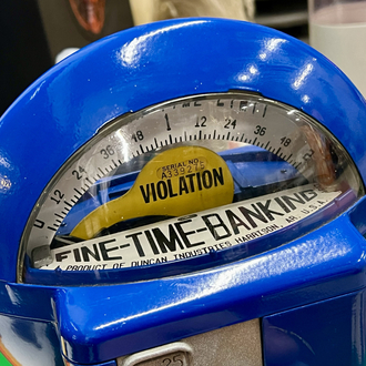 Duncan Industries 'Fine-Time Banking' Parking Meter