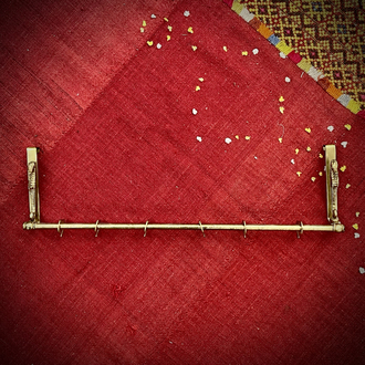 Mid Century Seahorse Brass Hanger