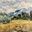 The Metropolitan Museum of Art, Vincent van Gogh ‘Wheat Field with Cypresses’ Baskı Tablo 