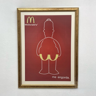 Mc Donald's / The Simpsons Kumaş Baskı Tablo