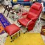 Vintage Chrome Rocking Chair & Ottoman