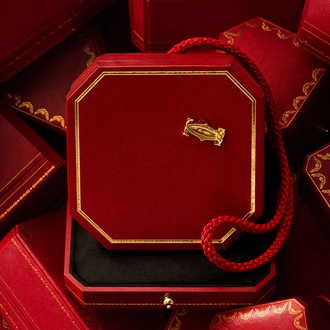 Cartier 'La Vie en Rose' Octagonal Vintage Music Box 