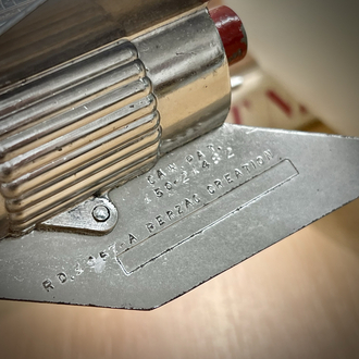 Astro MFG. 'Community Bank' Space Age Rocket Mechanical Coin Bank
