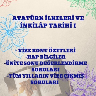 ATATÜRK İLKELERİ VE İNKILAP TARİHİ I