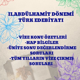 II.ABDÜLHAMİT DÖNEMİ TÜRK EDEBİYATI