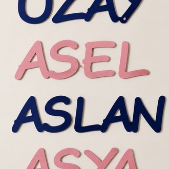 Kişiye özel isim (tek kelime) 3 mm kalinlik
