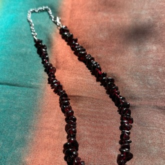 Lal/Garnet Kırık Taş Kolye