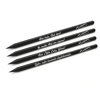 Köşeli Siyah Kurşun Kalem (4’lü Set)