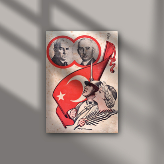 Atatürk ve İnönü Propaganda (Poster)
