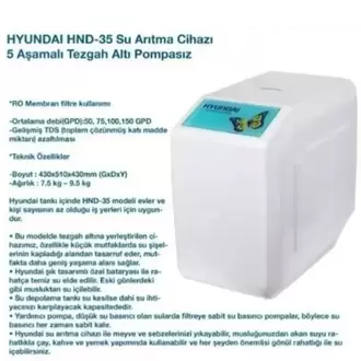 Hyundai Su Arıtma Cihazı Hnd 35 Pompasız
