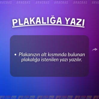 PLAKALIĞA YAZI YAZMA