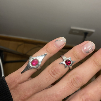 Pembe Swarovski Taşlı yüzük