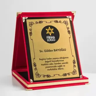 Kırmızı Orta Boy Plaket #P001