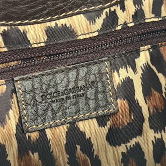 Dolce & Gabbana Vintage Kahverengi Deri Omuz Çantası