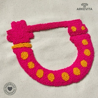 Fibula Pembe  – Punch İşlemeli Kanvas Çanta