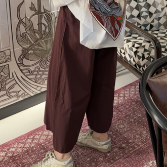 Piliseli Etekli Pantolon (Mürdüm)