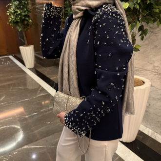 Celestia Taş İşlemeli Hırka