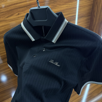 Loro Piana İthal Polo Yaka Tshirt Siyah