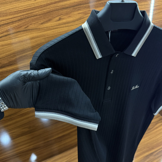 Loro Piana İthal Polo Yaka Tshirt Siyah