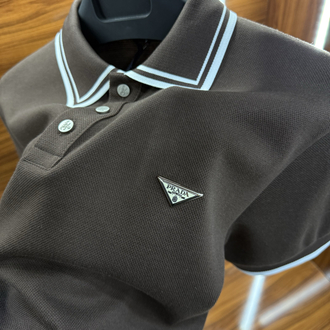 Prada Polo Yaka Tshirt Kahverengi