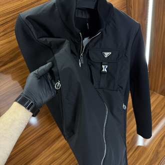 Prada İthal Çelik Örme Mont Siyah