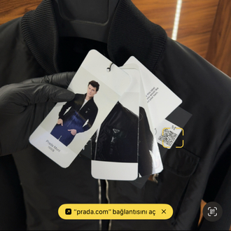 Prada İthal Çelik Örme Mont Siyah