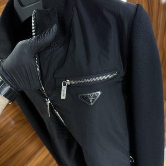 Prada İthal Çelik Örme Mont Siyah