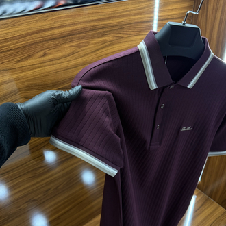 Loro Piana İthal Polo Yaka Tshirt Bordo