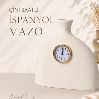 Çini Saatli İspanyol Vazo