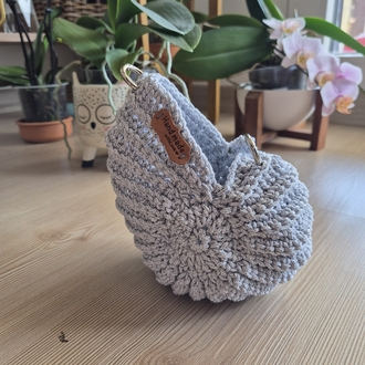 Silver Shell Bag – Simli El Örgüsü Çanta