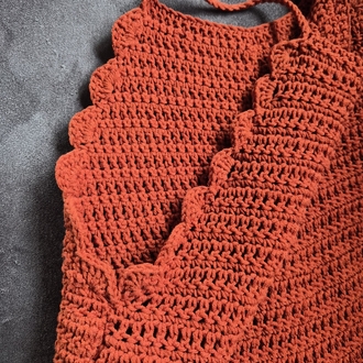 Ayvalık Comfort – Kiremit Rengi El Örgüsü Üst