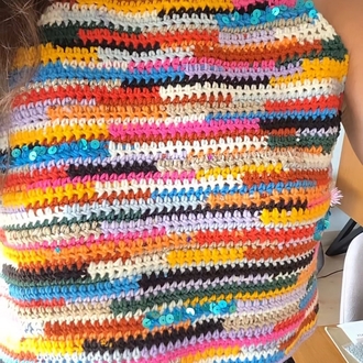 Ayvalık Comfort – Rengârenk El Örgüsü Crop Top
