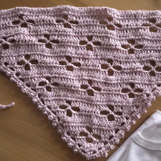 Simli Pembe El Yapımı Bandana