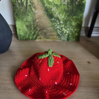 Çilek Örgü Bucket Şapka
