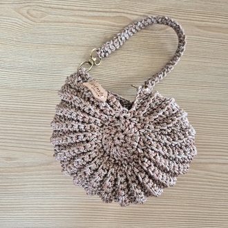Rose Gold Shell Bag – Simli El Örgüsü Çanta