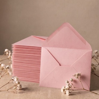 Premium Pembe Davetiye Zarfı - 500Adet