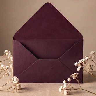 Premium Bordo Davetiye Zarfı - 500Adet