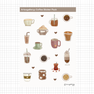Coffee Sticker Pack 20 Adet