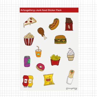 Junkfood Sticker Pack 14 Adet