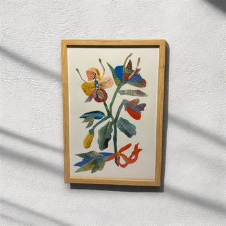 Paper art flowers (çerçeveli)