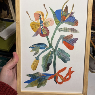 Paper art flowers (çerçeveli)
