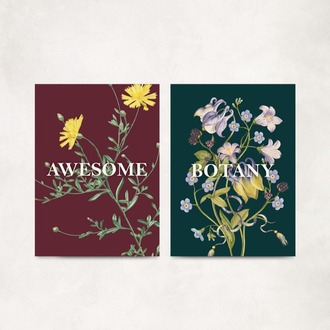 Botanik İkili Poster Seti – AWESOME & BOTANY