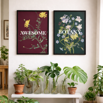 Botanik İkili Poster Seti – AWESOME & BOTANY