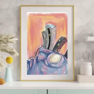 Surreal Art Print, Colorful Contemporary Wall Art, Signed Numbered Fine Art Print. Mindscape. 2025.