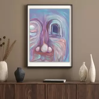 Surreal Figure Art Print, Colorful Contemporary Wall Art, Signed Numbered Fine Art Print. Gateway. 2