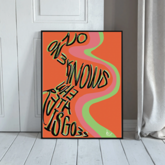 Colorful Contemporary Wall Art, Signed Numbered Fine Art Print. No One Knows Where This Goes. 2025.