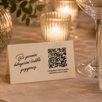 QR Masa Kartı - Standart Tasarım -