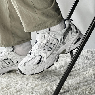 New Balance 530 White Silver Navy